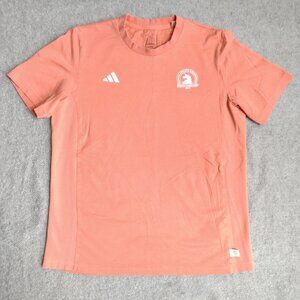 adidas Boston Mararthon Shirt Size Medium Orange Peach Crewneck 2023